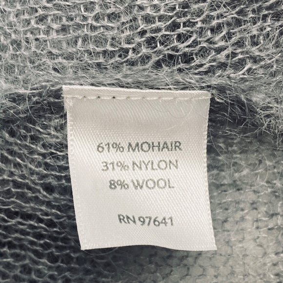 J.Jill Classic Cardigan Sweater Tunic Mohair Wool Lightweight in Gray Size M - Picture 5 of 5